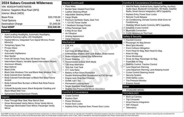 2024 Subaru Crosstrek Wilderness