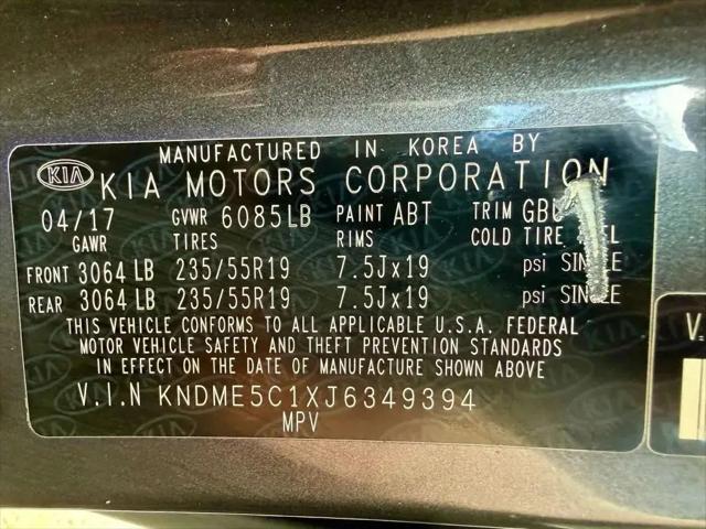 2018 Kia Sedona SX Limited