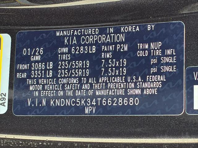 2026 Kia Carnival MPV EX