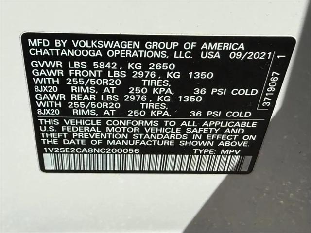 2022 Volkswagen Atlas Cross Sport 3.6L V6 SEL R-Line