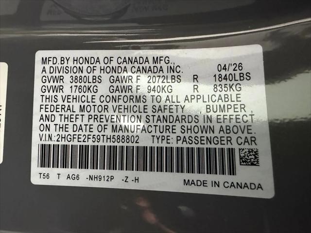 2026 Honda Civic Sport