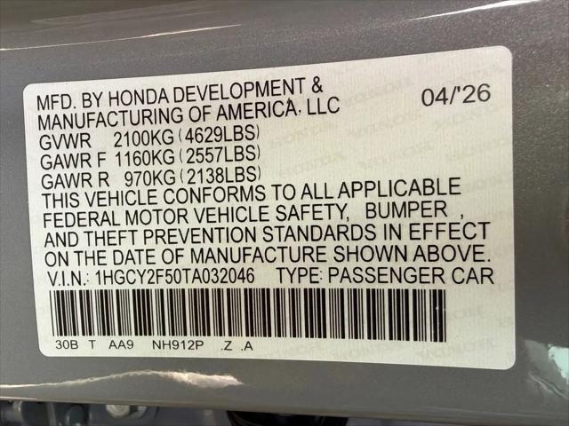 2026 Honda Accord Sedan Sport