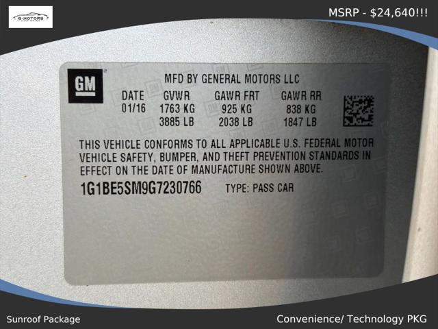 2016 Chevrolet Cruze LT Auto