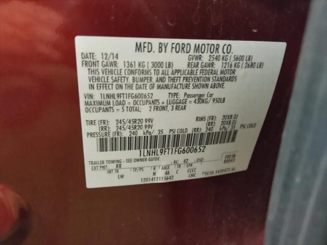 2015 Lincoln MKS EcoBoost