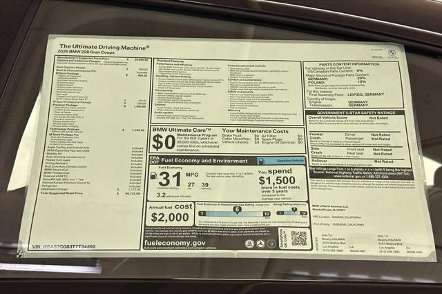 2026 BMW Coupe 228i