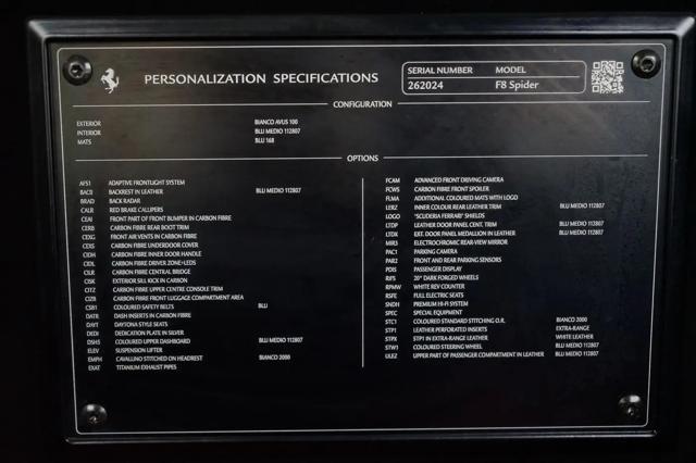 2021 Ferrari F8 Spider Spider