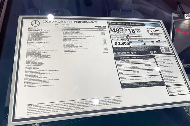 2026 Mercedes-Benz AMG S 63 E 4MATIC