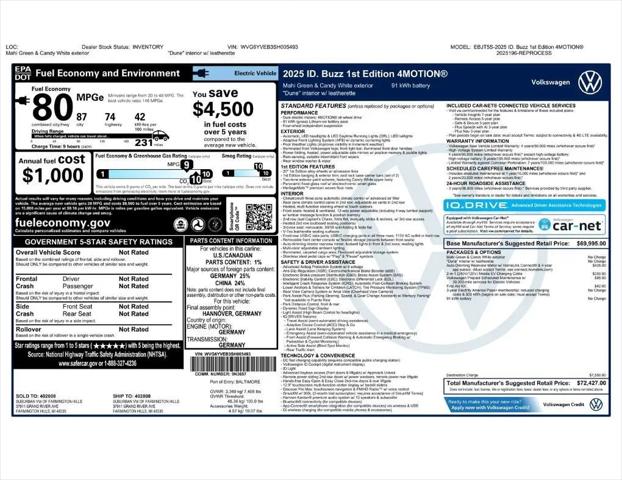 2025 Volkswagen ID. Buzz 1st Edition with 4MOTION