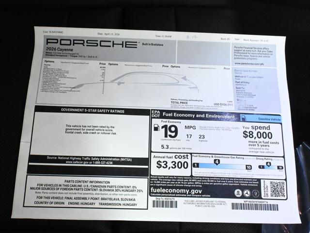 2026 Porsche Cayenne Unknown