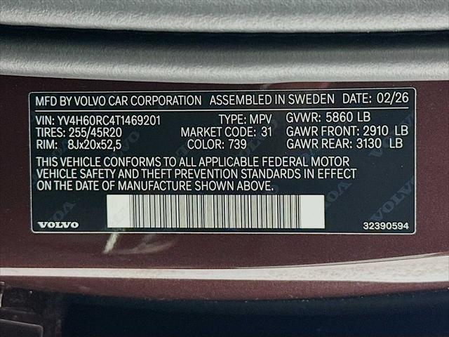 2026 Volvo XC60 Plug-In Hybrid Plus, T8 AWD Electric/Gasoline, Dark