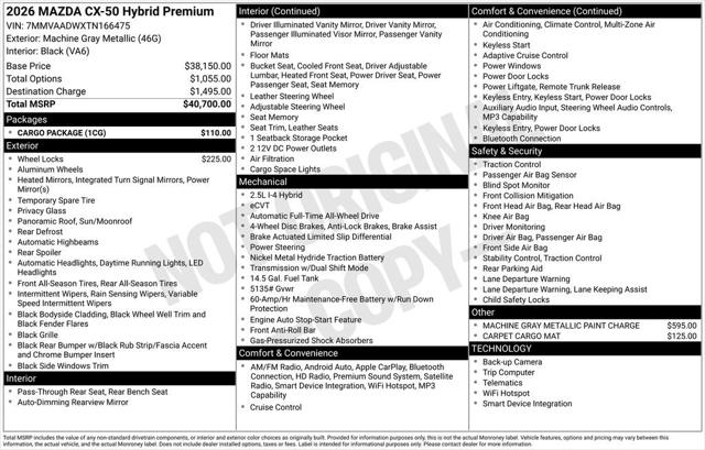 2026 Mazda CX-50 Hybrid Premium