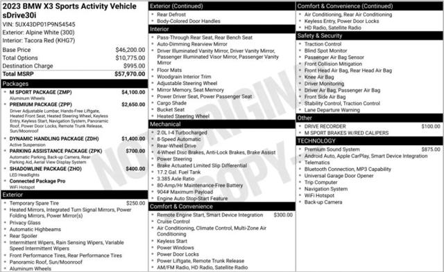 2023 BMW X3 sDrive30i