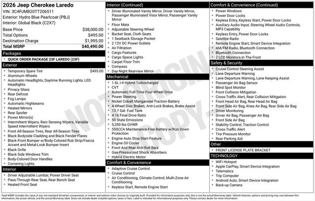 2026 Jeep Cherokee Laredo 4x4
