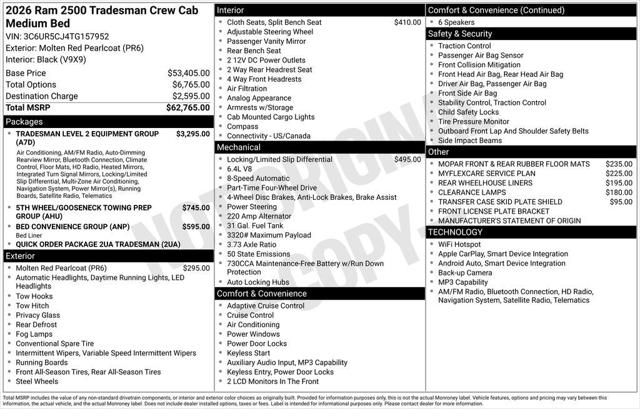 2026 RAM Ram 2500 RAM 2500 TRADESMAN CREW CAB 4X4 64 BOX