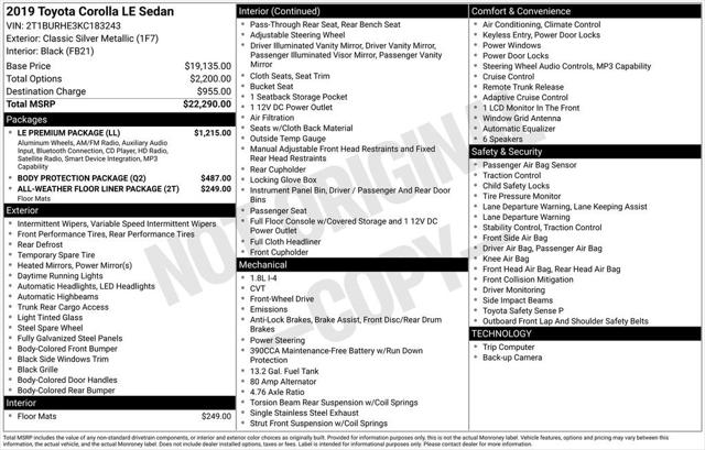 2019 Toyota Corolla LE