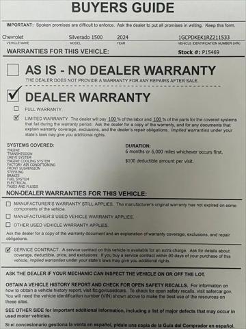 2024 Chevrolet Silverado 1500 4WD Crew Cab Short Bed LT with 2FL