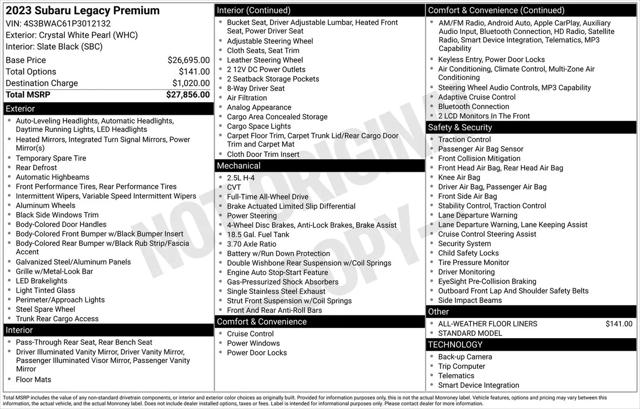 2023 Subaru Legacy Premium
