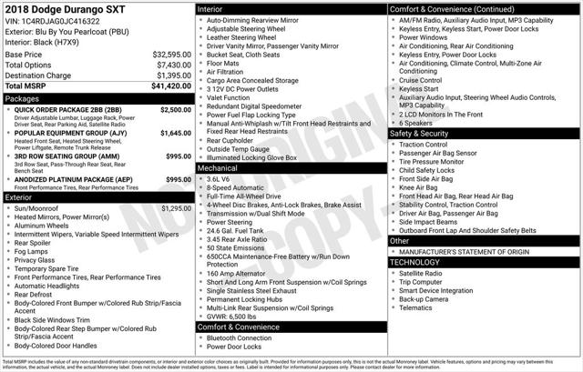 2018 Dodge Durango SXT AWD