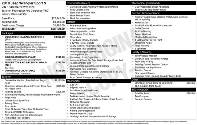 2018 Jeep Wrangler Sport S 4x4
