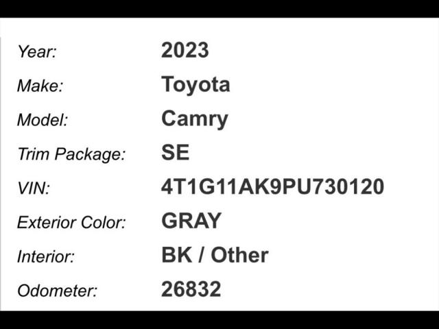 2023 Toyota Camry SE