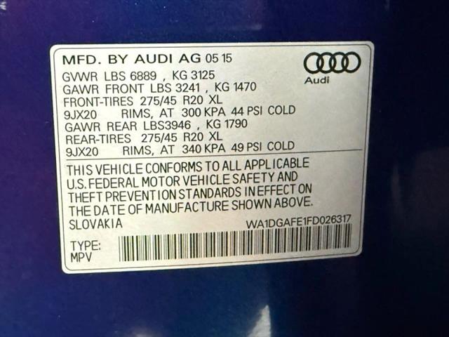 2015 Audi Q7 3.0T S line Prestige