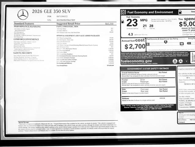 2026 Mercedes-Benz GLE GLE 350 GLE 350