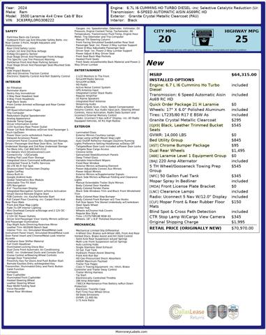 2024 Ram 3500 Laramie Crew Cab 4x4 8' Box