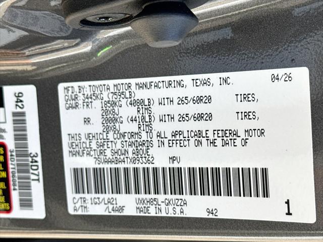 2026 Toyota Sequoia Platinum