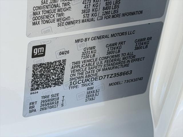 2026 Chevrolet Silverado 1500 4WD Crew Cab Standard Bed LT
