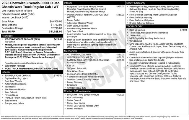 2026 Chevrolet Silverado 3500HD Work Truck