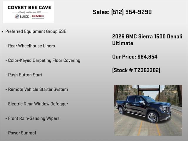2026 GMC Sierra 1500 Crew Cab, Short Bed, Denali Ultimate, 4WD