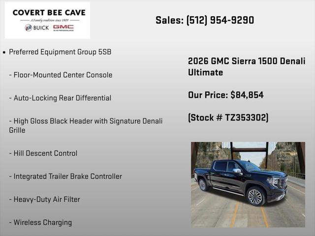 2026 GMC Sierra 1500 Crew Cab, Short Bed, Denali Ultimate, 4WD
