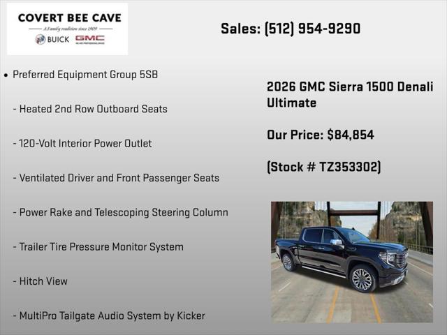 2026 GMC Sierra 1500 Crew Cab, Short Bed, Denali Ultimate, 4WD