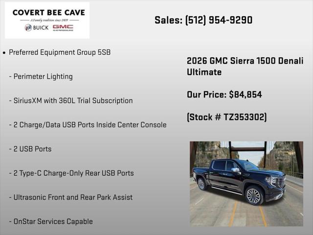 2026 GMC Sierra 1500 Crew Cab, Short Bed, Denali Ultimate, 4WD