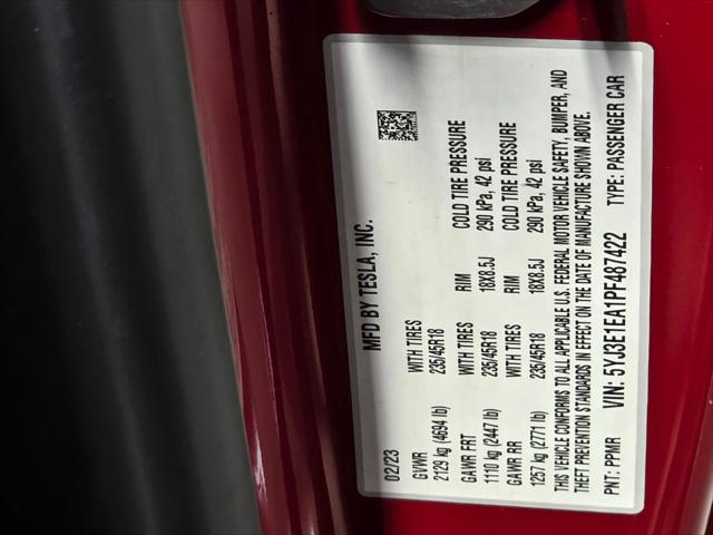 2023 Tesla Model 3 Rear-Wheel Drive