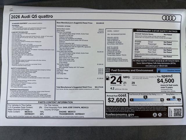 2026 Audi Q5 Premium Plus TFSI quattro S tronic