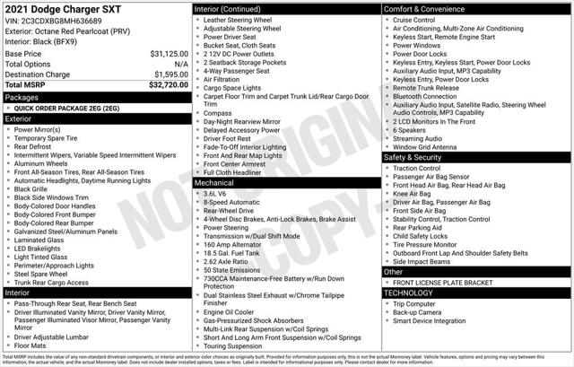 2021 Dodge Charger SXT RWD