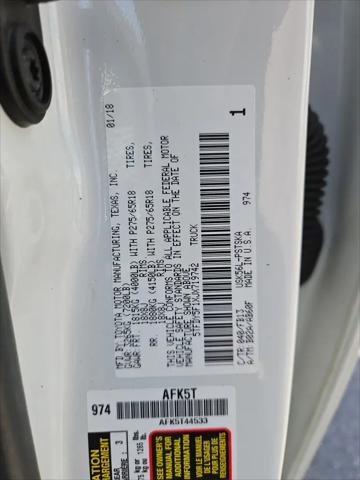 2018 Toyota Tundra SR5 5.7L V8