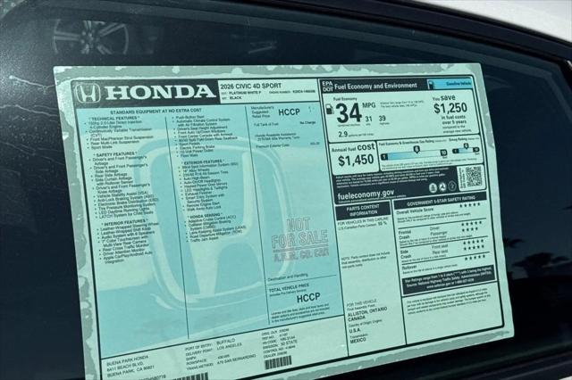2026 Honda Civic Sport