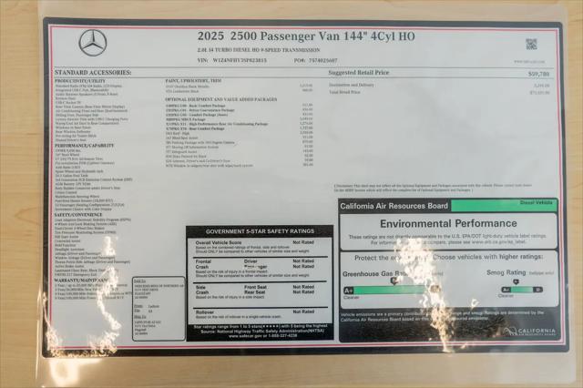 2025 Mercedes-Benz Sprinter 2500 Standard Roof 4-Cyl Diesel HO Select