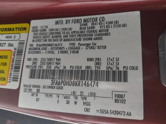 2019 Ford Fusion SE
