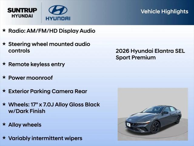 2026 Hyundai Elantra SEL Sport Premium