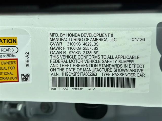 2026 Honda Accord Sedan Sport