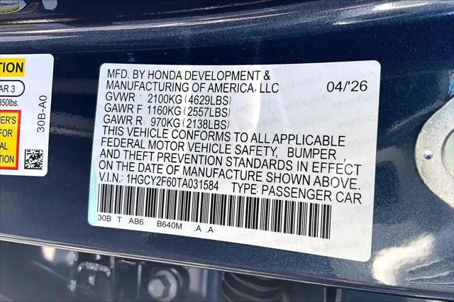 2026 Honda Accord Sedan EX-L