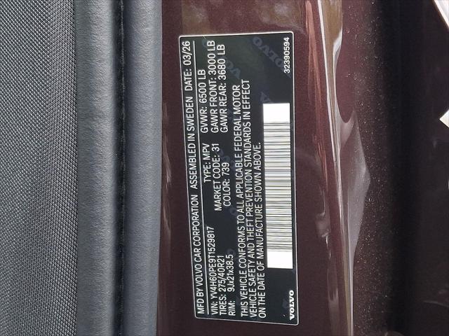 2026 Volvo XC90 Plug-In Hybrid Plus, T8 AWD, Electric/Gasoline, Bright, 7 Seats
