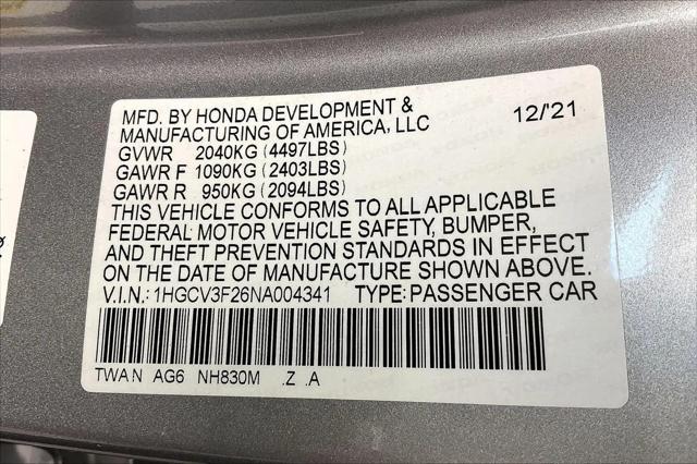 2022 Honda Accord Hybrid Sport