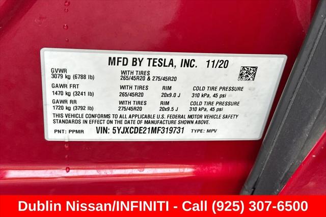 2021 Tesla Model X Long Range Plus Dual Motor All-Wheel Drive