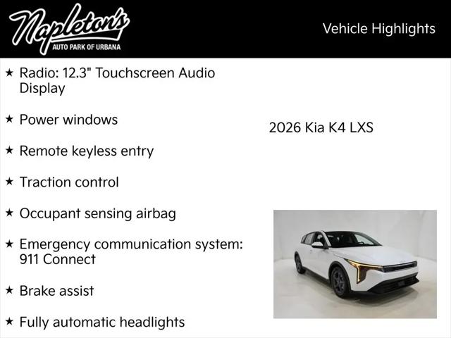 2026 Kia K4 LXS