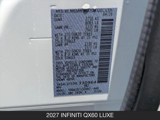 2027 INFINITI QX60 LUXE