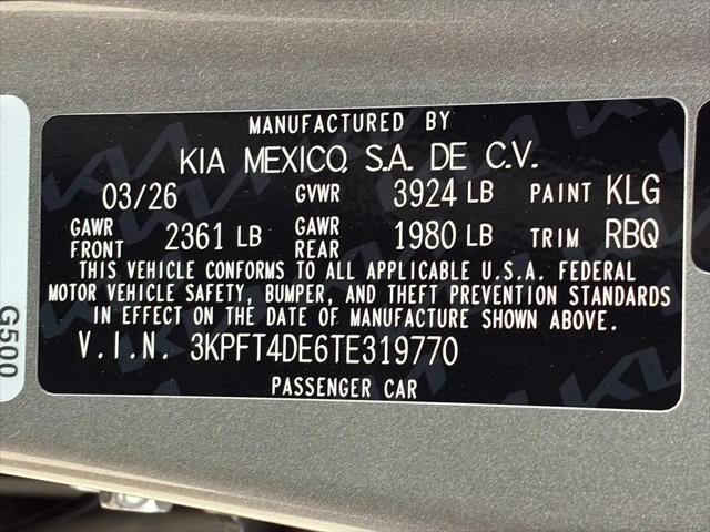 2026 Kia K4 LXS
